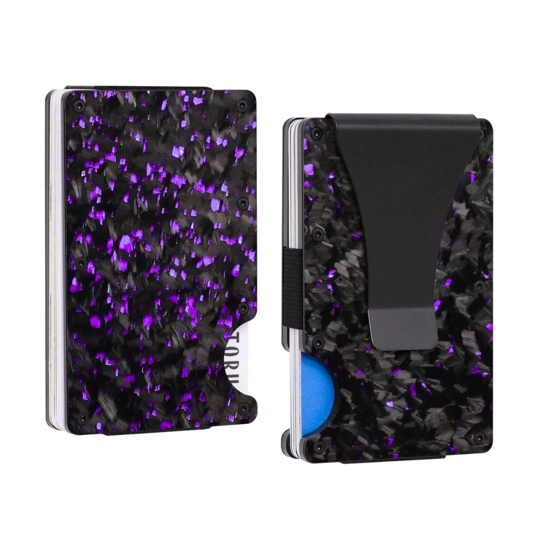Forged Carbon Card Holder | Amethyst